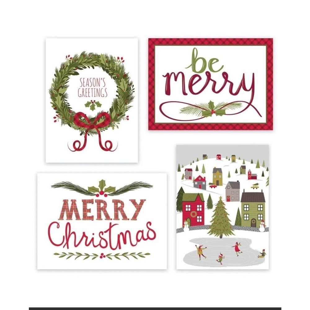 Masterpiece Studios 16-Count Boxed Assorted Christmas Cards, 4 each of 4 Diff...